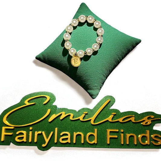 Monogram Pearl Charm Bracelet