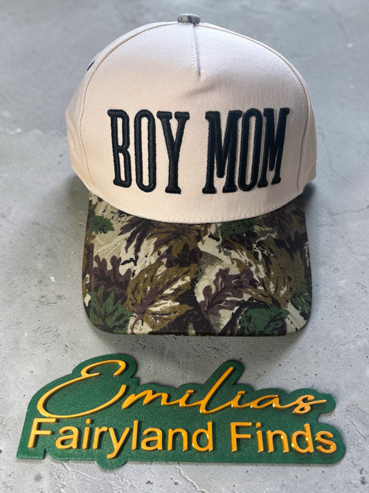 Boy Mom Camo Trucker Hat