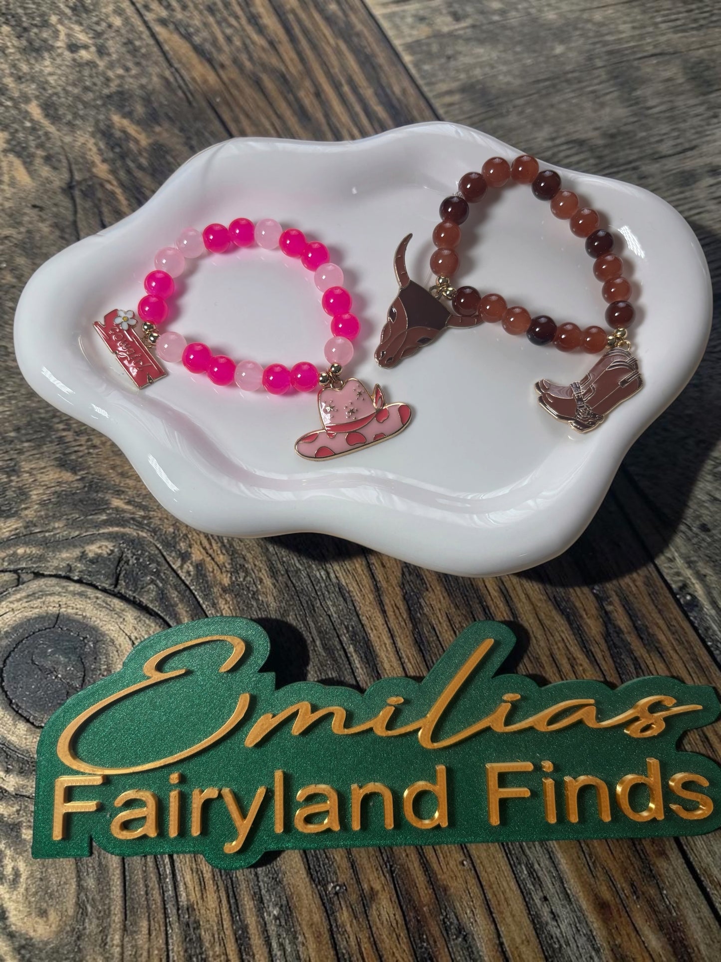 Wildflower & Leather Bracelets