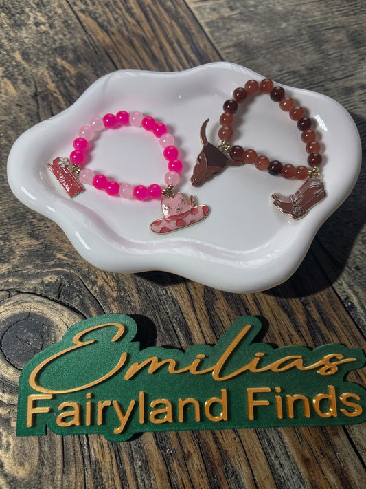 Wildflower & Leather Bracelets