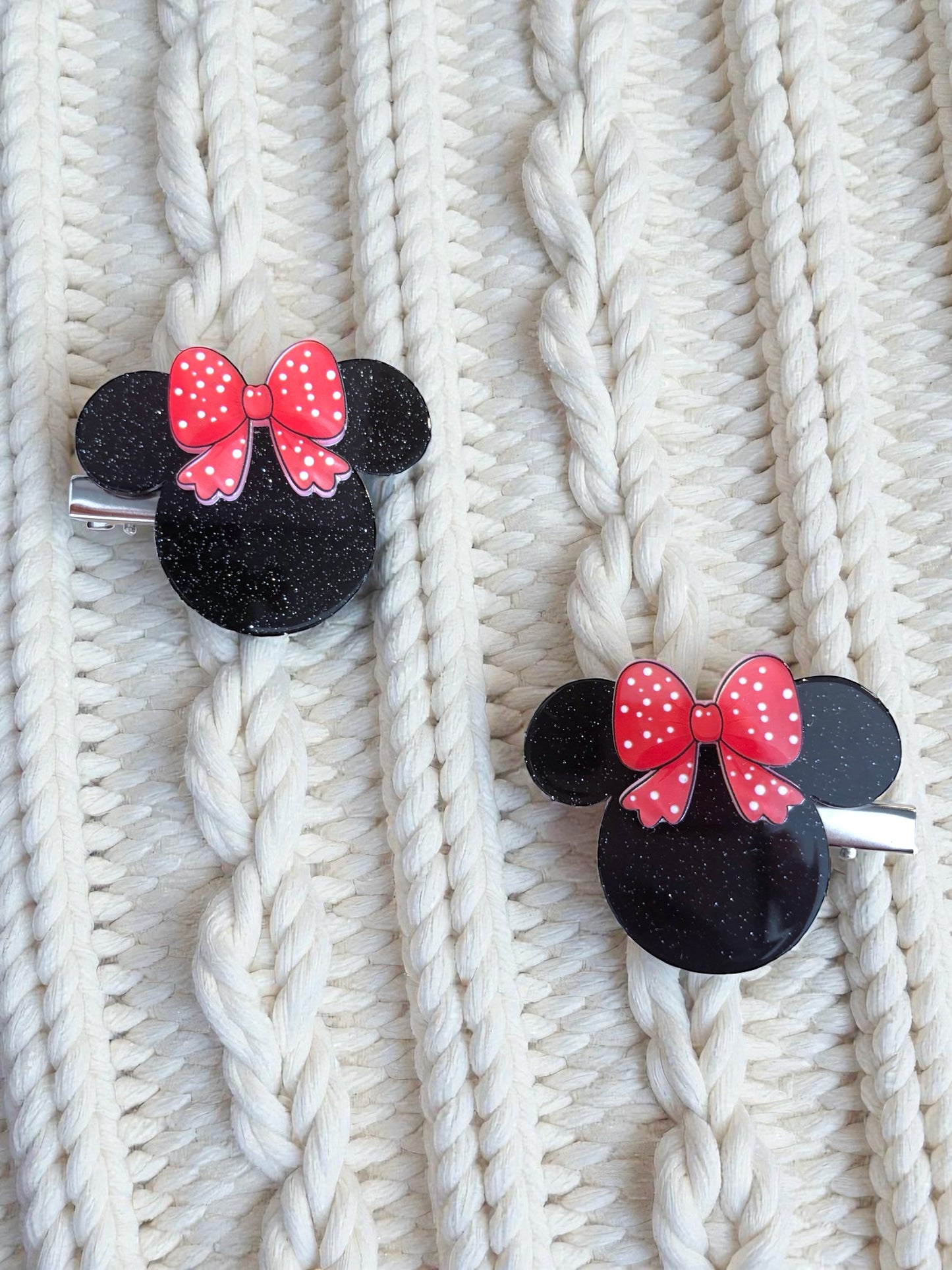 Polka Bow Clips